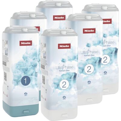 Miele Model UltraPhase Refresh Elixir Set van 6 - Wasmiddel Miele Model UltraPhase Refresh Elixir Set van 6 - Wasmiddel