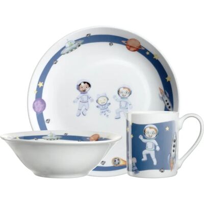 LEONARDO Kinder Servies Ruimte - 3-delig set LEONARDO Kinder Servies Ruimte - 3-delig set