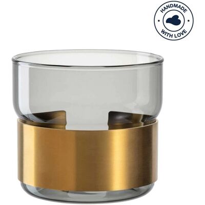LEONARDO - SILENZIO - Grau - Gold - Candle Holder LEONARDO - SILENZIO - Grau - Gold - Candle Holder