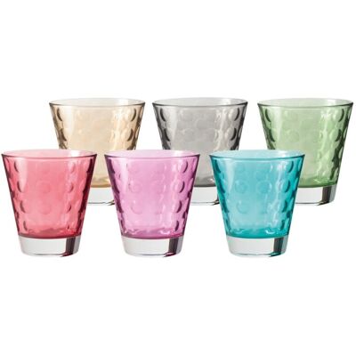 Leonardo Wasser Glas-Set - Mehrfarbig 220ml 6 Stück Leonardo Wasser Glas-Set - Mehrfarbig 220ml 6 Stück