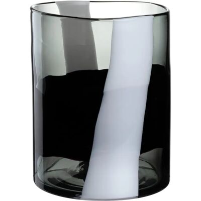 Jarrón Leonardo 26cm - Negro, Blanco Jarrón Leonardo 26cm - Negro, Blanco