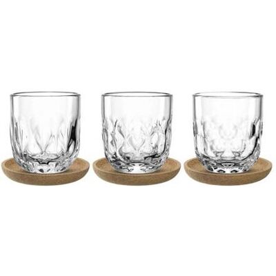 Leonardo Gocce Cappuccino Set 220ml 3 Stück - Kaffee Glas Leonardo Gocce Cappuccino Set 220ml 3 Stück - Kaffee Glas