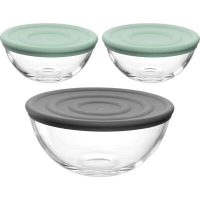 Leonardo Cucina Set med 3 glas skålar Leonardo Cucina Set med 3 glas skålar