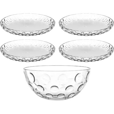 LEONARDO Cucina Optic Glas 5-delig - Servies LEONARDO Cucina Optic Glas 5-delig - Servies