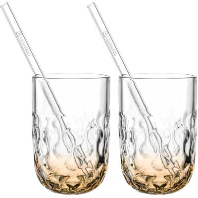 Leonardo Gocce Apricot Caramel Macchiato Gläser - 2er Set Leonardo Gocce Apricot Caramel Macchiato Gläser - 2er Set