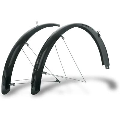 SKS Basic 69 Ensemble de Garde-boue pour Vélo - Noir/Argent - Publicité SKS Basic 69 Ensemble de Garde-boue pour Vélo - Noir/Argent - Publicité