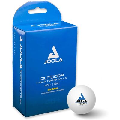 Palline da ping-pong all'aperto JOOLA - 6, 40 mm, Bianco Palline da ping-pong all'aperto JOOLA - 6, 40 mm, Bianco