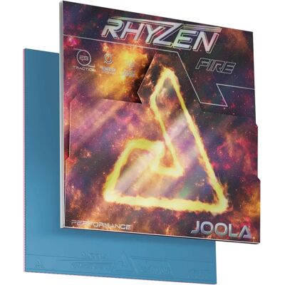 Gomme JOOLA Rhyzen Fire Bleue - Gomme de Tennis de Table - Publicité Gomme JOOLA Rhyzen Fire Bleue - Gomme de Tennis de Table - Publicité
