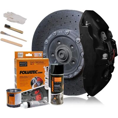 Kit de peinture pour étriers de frein Foliatec RACING - 3 pièces - Noir mat - Publicité Kit de peinture pour étriers de frein Foliatec RACING - 3 pièces - Noir mat - Publicité