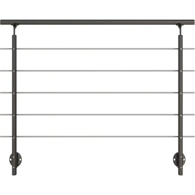 DOLLE Aluminium Geländer - 1,5m Anthrazit Oval & Rund - Prova Serie DOLLE Aluminium Geländer - 1,5m Anthrazit Oval & Rund - Prova Serie