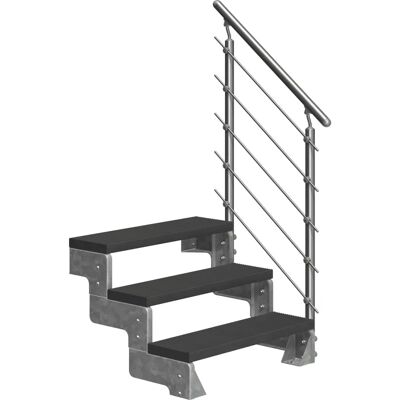 DOLLE Gardentop Außentreppe - Verstellbar, Stahl, 3 Stufen DOLLE Gardentop Außentreppe - Verstellbar, Stahl, 3 Stufen