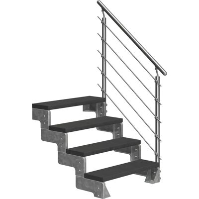 DOLLE Gardentop Außentreppe - Modulares Stahl & Aluminium, 88cm DOLLE Gardentop Außentreppe - Modulares Stahl & Aluminium, 88cm