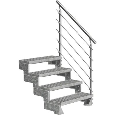 DOLLE Gardentop Außentreppe - Grau, 4 Stufen DOLLE Gardentop Außentreppe - Grau, 4 Stufen