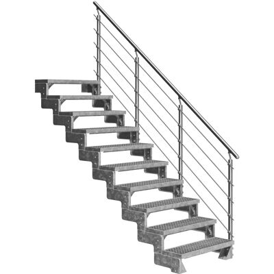 DOLLE Gardentop Außentreppe - Verzinktes Stahl, 10 Stufen DOLLE Gardentop Außentreppe - Verzinktes Stahl, 10 Stufen