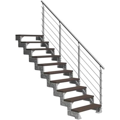 DOLLE Außentreppe Gardentop mit 10 TRIMAX-Stufen, dunkelbraun, modular DOLLE Außentreppe Gardentop mit 10 TRIMAX-Stufen, dunkelbraun, modular