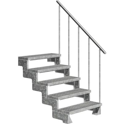DOLLE Gardentop Außentreppe - Modulares Stahl & Aluminium, Grau DOLLE Gardentop Außentreppe - Modulares Stahl & Aluminium, Grau