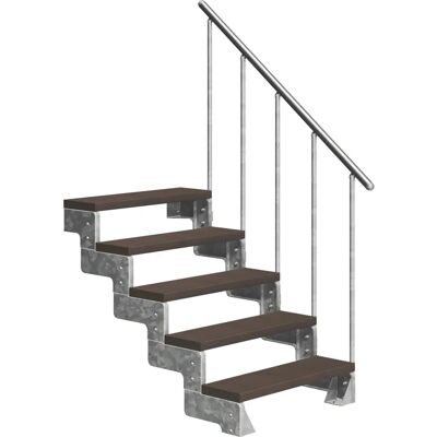 DOLLE Gardentop Stahl-Außentreppe - 5 Stufen Braun DOLLE Gardentop Stahl-Außentreppe - 5 Stufen Braun