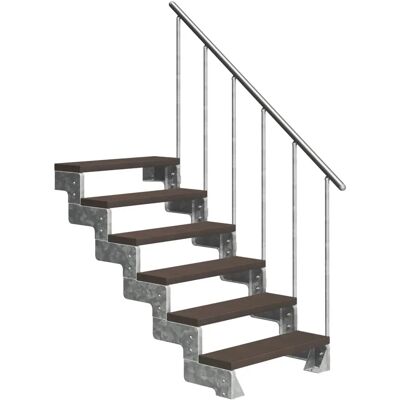 DOLLE Gardentop Außentreppe - 6 Stufen, Braun, 108cm Höhe DOLLE Gardentop Außentreppe - 6 Stufen, Braun, 108cm Höhe
