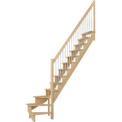 DOLLE - Lyon - 75cm breit - Holz-Handlauf - Space-saving staircase DOLLE - Lyon - 75cm breit - Holz-Handlauf - Space-saving staircase