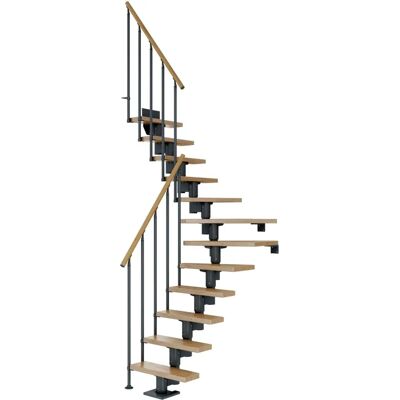 Dolle Dublin Mittelholmtreppe - 11 Stufen, 69cm Breit - Anthrazit Dolle Dublin Mittelholmtreppe - 11 Stufen, 69cm Breit - Anthrazit