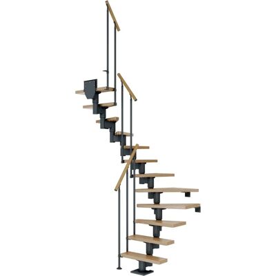 Dolle Dublin Holzhalbtreppe Innen - Anthrazit Dolle Dublin Holzhalbtreppe Innen - Anthrazit