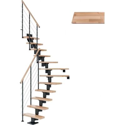 Dolle Mittelholmtreppe Dublin - 13 Stufen, Anthrazit, 75cm breit, für 259–315cm UK Dolle Mittelholmtreppe Dublin - 13 Stufen, Anthrazit, 75cm breit, für 259–315cm UK