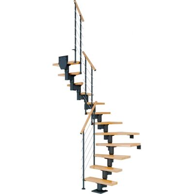 Dolle Dublin Halbwendeltreppe Holz Innen - 12 Stufen Dolle Dublin Halbwendeltreppe Holz Innen - 12 Stufen