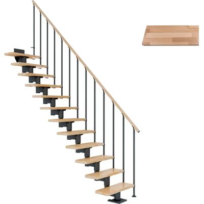 Dolle Cork Treppe - Moderne schmale Treppe für Höhen 222-292cm Dolle Cork Treppe - Moderne schmale Treppe für Höhen 222-292cm