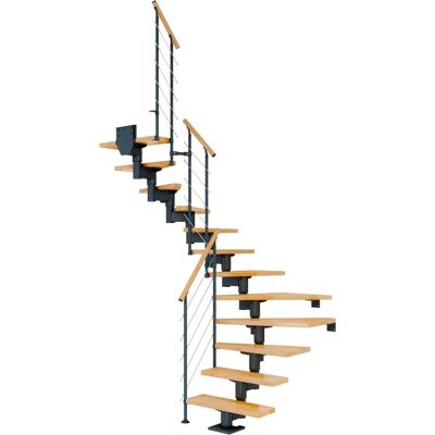 Dolle Cork Treppe - 75cm Breit, Höhenverstellbar, Anthrazit Dolle Cork Treppe - 75cm Breit, Höhenverstellbar, Anthrazit