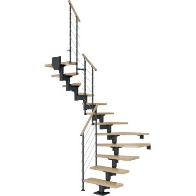 DOLLE Cork Holztreppe - 75cm Breit, Höhenverstellbar 222-292cm DOLLE Cork Holztreppe - 75cm Breit, Höhenverstellbar 222-292cm