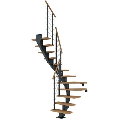 Dolle Dolle Frankfurt Metall Holztreppe - 75cm Breite, 240-279cm Höhe Dolle Dolle Frankfurt Metall Holztreppe - 75cm Breite, 240-279cm Höhe