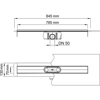 ACO ShowerDrain C - Edelstahl Duschrinne 78,5cm ACO ShowerDrain C - Edelstahl Duschrinne 78,5cm