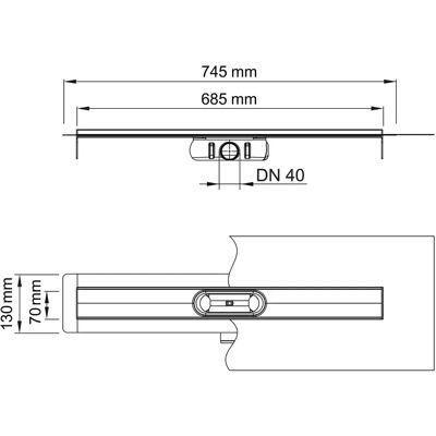 ACO Duschrinne Modell 9010.85.40 - Duschablauf, 68,5cm, Hoher Durchfluss, Edelstahl ACO Duschrinne Modell 9010.85.40 - Duschablauf, 68,5cm, Hoher Durchfluss, Edelstahl