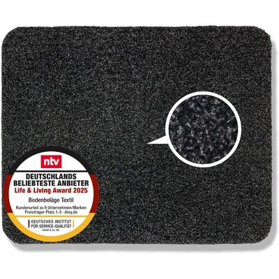 Astra - Baumwollmatte - Schwarz - 60 x 75 cm - Rug Astra - Baumwollmatte - Schwarz - 60 x 75 cm - Rug