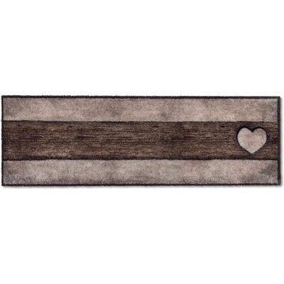 Astra Pure & Soft Fußmatte - Holz Herz Sand-Braun - 50x150cm - Fußmatte Astra Pure & Soft Fußmatte - Holz Herz Sand-Braun - 50x150cm - Fußmatte