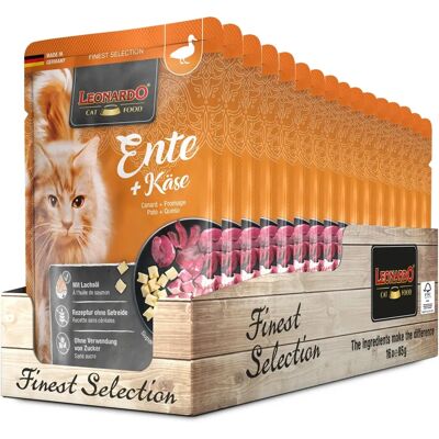 Ração úmida para gatos Leonardo - Sem cereais - 16x85g Ração úmida para gatos Leonardo - Sem cereais - 16x85g