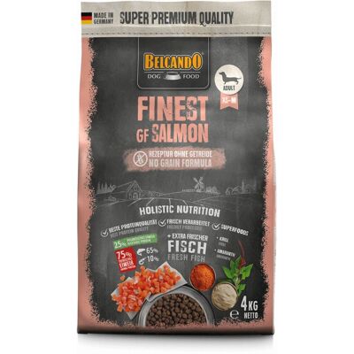 Belcando Kornfri Hundfoder med Lax 4kg - Vuxna Små & Mellanstora Belcando Kornfri Hundfoder med Lax 4kg - Vuxna Små & Mellanstora