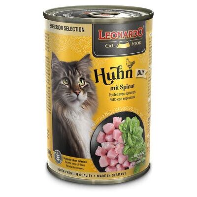 Karma dla kotów Leonardo 755635 - Kurczak i Szpinak - Dorosła Kotka Karma dla kotów Leonardo 755635 - Kurczak i Szpinak - Dorosła Kotka