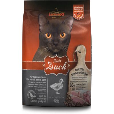 Leonardo - Adult Duck - Chats - 400g - Nourriture sèche - Publicité Leonardo - Adult Duck - Chats - 400g - Nourriture sèche - Publicité