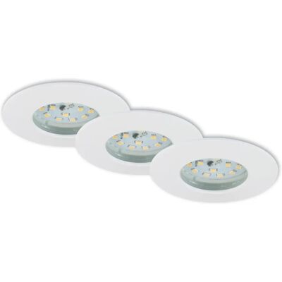 Briloner LED Einbaulicht - 3er Set, 5W, 400 Lumen, Weiß, IP44 Briloner LED Einbaulicht - 3er Set, 5W, 400 Lumen, Weiß, IP44