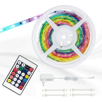 Briloner RGB LED-Streifen - 5m, Fernbedienung, Dimmerbar, Selbstklebend Briloner RGB LED-Streifen - 5m, Fernbedienung, Dimmerbar, Selbstklebend