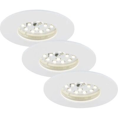 BRILONER Inbyggd LED-Spot - 3 st, Dimmable, 230 V, IP44, Varmvit BRILONER Inbyggd LED-Spot - 3 st, Dimmable, 230 V, IP44, Varmvit