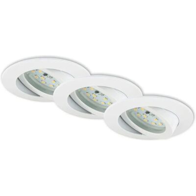 BRILONER Set da 3 faretti LED incassati bianchi - Faretto LED regolabile BRILONER Set da 3 faretti LED incassati bianchi - Faretto LED regolabile