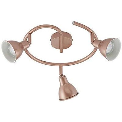 Lustre Vintage Cuivre 3 Spots Briloner - Publicité Lustre Vintage Cuivre 3 Spots Briloner - Publicité