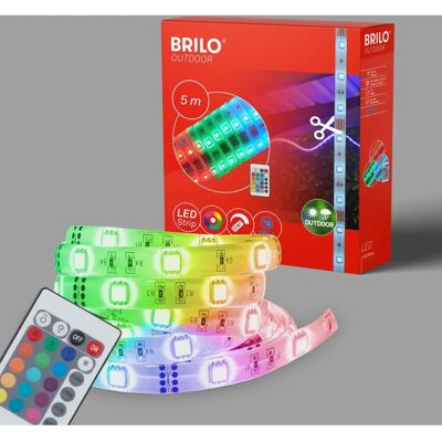 Briloner Außen-RGB-LED-Leiste - 5m, Dimmerbar, Fernbedienung Briloner Außen-RGB-LED-Leiste - 5m, Dimmerbar, Fernbedienung