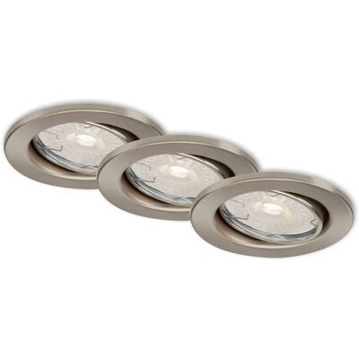 Briloner Aluminium GU10 LED Einbauleuchte - 3er-Set Briloner Aluminium GU10 LED Einbauleuchte - 3er-Set