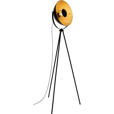Briloner Leuchten Stehlampe - Retro Modern E27 60W Schwarz/Gold Briloner Leuchten Stehlampe - Retro Modern E27 60W Schwarz/Gold