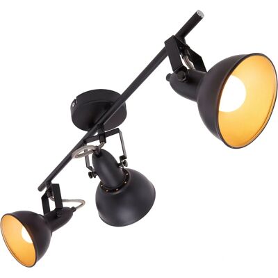 Briloner Vintage Schwarz Gold 3 Spot Deckenlampe Briloner Vintage Schwarz Gold 3 Spot Deckenlampe