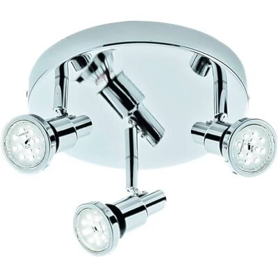 BRILONER LED-Deckenleuchte 3-flammig - chrom - 21 cm BRILONER LED-Deckenleuchte 3-flammig - chrom - 21 cm