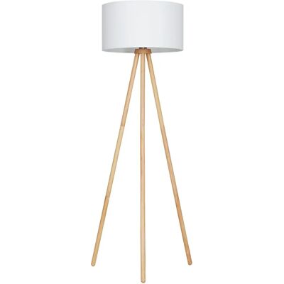Briloner Stehlampe Weißer Stoffschirm E27 60W - Stehleuchte Briloner Stehlampe Weißer Stoffschirm E27 60W - Stehleuchte